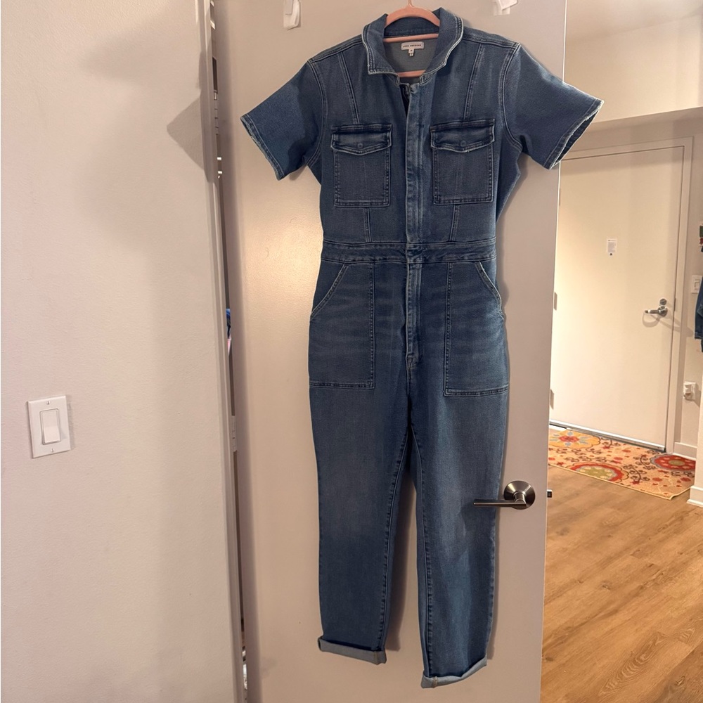 Good American Light Blue Denim Jumpsuit